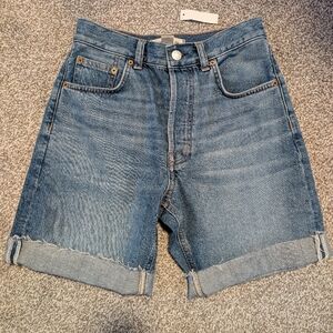 Madewell Long Baggy Cuffed Jean Shorts Size 23